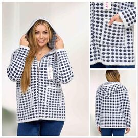 Фотография Кофта женская LL698 navy р.54-56 "Lola" недорого оптом от прямого поставщика
