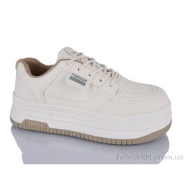 Кросівки жіночі модні Весна/осінь Prime KT-B-91 BEIGE (8 пар р.37-40) "Prime-Opt" недорого оптом від прямого постачальника