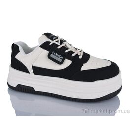 Кросівки жіночі модні Весна/осінь Prime KT-B-91 WHITE-BLACK (8 пар р.37-40) "Prime-Opt" недорого оптом від прямого постачальника