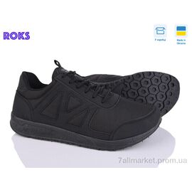 Фотография Кроссовки мужские модные Весна/осень 4023 чорний (6 пар р.40-45) "Roks" недорого оптом от прямого поставщика