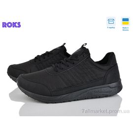 Фотография Кроссовки мужские модные Весна/осень 4024 чорний (6 пар р.40-45) "Roks" недорого оптом от прямого поставщика