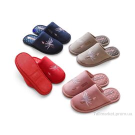 Фотография Тапки женские для дома Весна/осень H70 mix (12 пар р.36-41) "Rai shoes" недорого оптом от прямого поставщика
