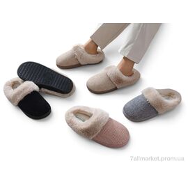 Фотография Тапки женские для дома зима MD8533 mix (12 пар р.36-40) "Rai shoes" недорого оптом от прямого поставщика