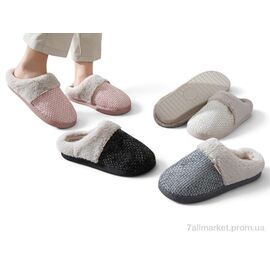 Фотография Тапки женские для дома зима MD9608 mix (12 пар р.36-41) "Rai shoes" недорого оптом от прямого поставщика