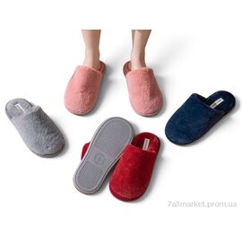 Фотография Тапки женские для дома зима MD8551 mix (12 пар р.36-41) "Rai shoes" недорого оптом от прямого поставщика
