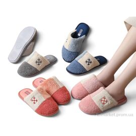 Фотография Тапки женские для дома зима MD7185 mix (12 пар р.36-41) "Rai shoes" недорого оптом от прямого поставщика