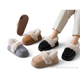 Фотография Тапки женские для дома зима MD9687 mix (12 пар р.36-41) "Rai shoes" недорого оптом от прямого поставщика