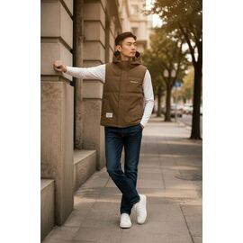 Фотография Жилетка мужская 6084 brown р.XL-4XL "2BRO" недорого оптом от прямого поставщика