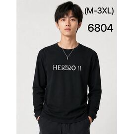 Фотография Свитер мужской 6804 black р.M-3XL "Ale-Ate" недорого оптом от прямого поставщика