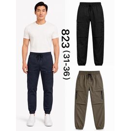 Фотография Штаны спортивные мужские 823 khaki р.31-36 "Ale-Ate" недорого оптом от прямого поставщика
