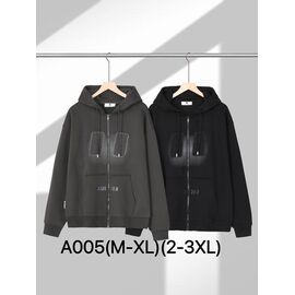 Фотография Кофта спортивная мужская A005 black р.M-3XL "Ale-Ate" недорого оптом от прямого поставщика