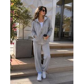 Фотография Костюм спортивный женский тёплый 032 grey р.42-56 "VALENTINA" недорого оптом от прямого поставщика