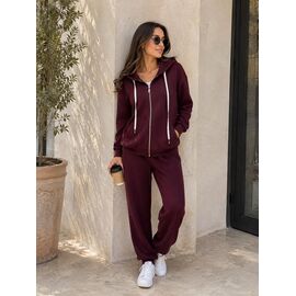 Фотография Костюм спортивный женский тёплый 032 wine р.42-56 "VALENTINA" недорого оптом от прямого поставщика