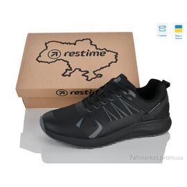 Фотография Кроссовки мужские модные Весна/осень RG026706 black (6 пар р.46-48) "Restime" недорого оптом от прямого поставщика