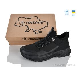 Фотография Кроссовки мужские модные Весна/осень KMZ26843 black (8 пар р.41-45) "Restime" недорого оптом от прямого поставщика