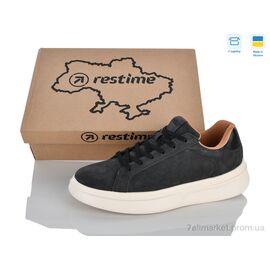 Фотография Кроссовки мужские модные Весна/осень FM026828 grey (8 пар р.41-46) "Restime" недорого оптом от прямого поставщика
