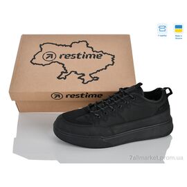 Фотография Кроссовки мужские модные Весна/осень AM026822 black (8 пар р.41-45) "Restime" недорого оптом от прямого поставщика
