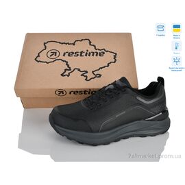 Фотография Кроссовки мужские модные Весна/осень IM026853 black (8 пар р.41-45) "Restime" недорого оптом от прямого поставщика