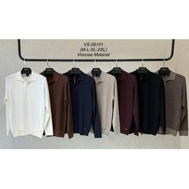 Светр чоловічий 26101 brown р.M-2XL "Vip Stendo" недорого оптом від прямого постачальника