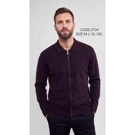 Фотография Кофта мужская 2704 wine р.M-2XL "Vip Stendo" недорого оптом от прямого поставщика