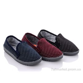 Тапки жіночі для будинку Весна/осінь Горох mix (7 пар р.36-41) "Slippers" недорого оптом від прямого постачальника