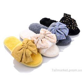 Тапки жіночі для будинку Весна/осінь 1369 mix (10 пар р.36-41) "Slippers" недорого оптом від прямого постачальника