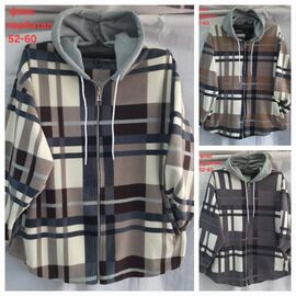 Фотография Рубашка тёплая женская HN1747 beige-d.grey р.52-60 "Hoan" недорого оптом от прямого поставщика