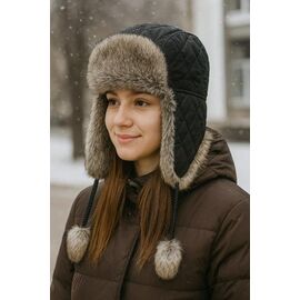 Фотография Шапка зимняя женская 1041 black р.55-58 "Mabi" недорого оптом от прямого поставщика