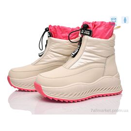 Дутики жіночі утеплені Зима 4513-RF9304 beige (8 пар р.36-41) "Мир" недорого оптом від прямого постачальника