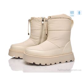 Дутики жіночі утеплені Зима 4513-RF9180 beige (8 пар р.36-41) "Мир" недорого оптом від прямого постачальника