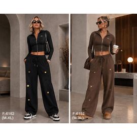 Фотография Штаны спортивные женские тёплые 6152 black р.M-XL "Saint Wish" недорого оптом от прямого поставщика