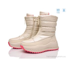 Дутики жіночі утеплені Зима 4513-RF9299 beige (8 пар р.36-41) "Pryama Vigoda" недорого оптом від прямого постачальника