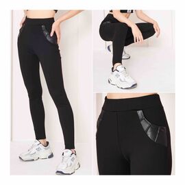 Фотография Лосины женские 2420-24 black р.36-42 "i8denim Women" недорого оптом от прямого поставщика