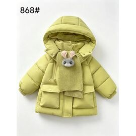 Фотография Куртка детская демисезонная на девочку 868 yellow р.4-7 "Flong" недорого оптом от прямого поставщика