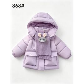 Фотография Куртка детская демисезонная на девочку 868 lilac р.4-7 "Flong" недорого оптом от прямого поставщика