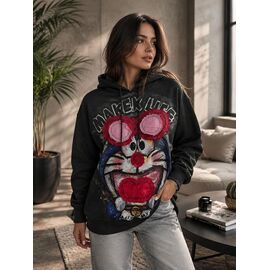 Фотография Худи женское 02290 black р.42-48 "BONJOUR" недорого оптом от прямого поставщика