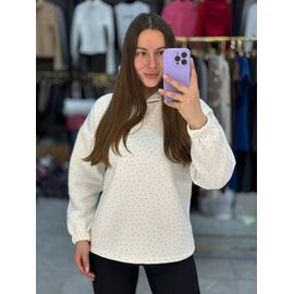 Фотография Свитер женский 1681 white р.42-48 "BONJOUR" недорого оптом от прямого поставщика