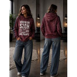 Фотография Худи женское 2901 wine р.42-48 "BONJOUR" недорого оптом от прямого поставщика