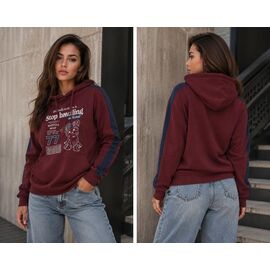Фотография Худи женское 3303 wine р.42-48 "BONJOUR" недорого оптом от прямого поставщика
