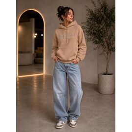 Фотография Худи женское B006 beige р.42-48 "BONJOUR" недорого оптом от прямого поставщика