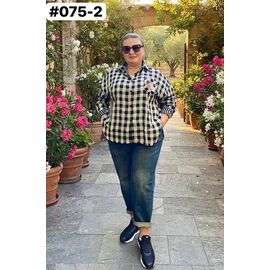 Фотография Рубашка женская 075-2 black р.50-60 "ZLATA" недорого оптом от прямого поставщика