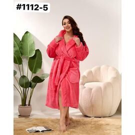 Фотография Халат женский тёплый 1112-5 coral р.46-60 "ZLATA" недорого оптом от прямого поставщика