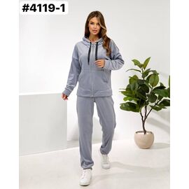 Фотография Костюм спортивный женский тёплый 4119-1 l.grey р.46-52 "ZLATA" недорого оптом от прямого поставщика