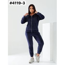 Фотография Костюм спортивный женский тёплый 4119-3 navy р.46-52 "ZLATA" недорого оптом от прямого поставщика