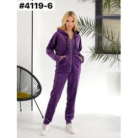 Фотография Костюм спортивный женский тёплый 4119-6 purple р.46-52 "ZLATA" недорого оптом от прямого поставщика