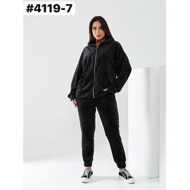 Фотография Костюм спортивный женский тёплый 4119-7 black р.46-52 "ZLATA" недорого оптом от прямого поставщика