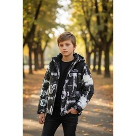 Фотография Куртка детская демисезонная на мальчика 09LB black р.128-152 "Delfinka" недорого оптом от прямого поставщика
