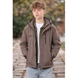 Фотография Куртка детская демисезонная на мальчика 26921 brown р.152-170 "Delfinka" недорого оптом от прямого поставщика