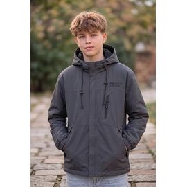 Фотография Куртка детская демисезонная на мальчика 26997 grey р.152-170 "Delfinka" недорого оптом от прямого поставщика