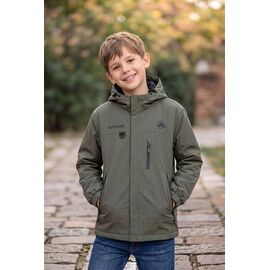 Фотография Куртка детская демисезонная на мальчика 26998 khaki р.146-164 "Delfinka" недорого оптом от прямого поставщика